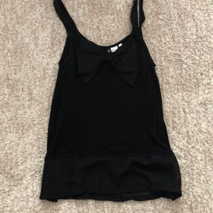 H&M Black bow top